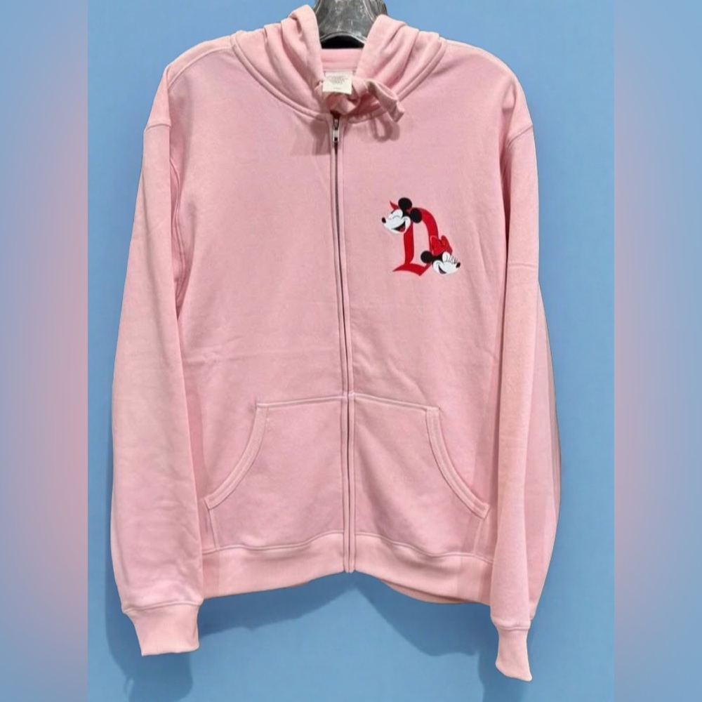 Disney Parks Disneyland Mickey & Minnie Heart Valentines Zip Up Hoodie